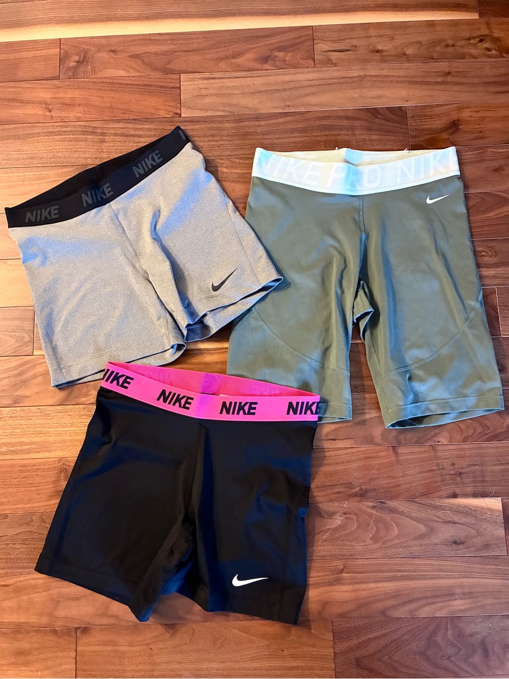NEW Nike PRO bundle of 3 yoga compression running shorts L